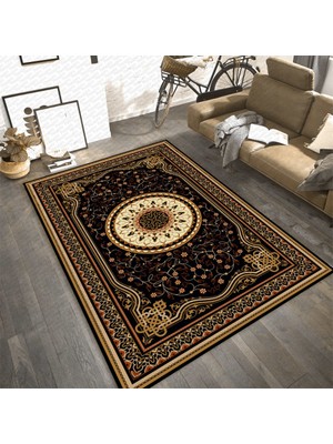 İnka Halı Antibakteriyel Yıkanabilir Kaymaz Dot Taban Dijital Baskı Salon Halısı MRC185