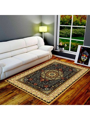 İnka Halı Antibakteriyel Yıkanabilir Kaymaz Dot Taban Dijital Baskı Salon Halısı MRC191