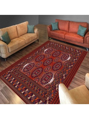 İnka Halı Antibakteriyel Yıkanabilir Kaymaz Dot Taban Dijital Baskı Salon Halısı MRC213