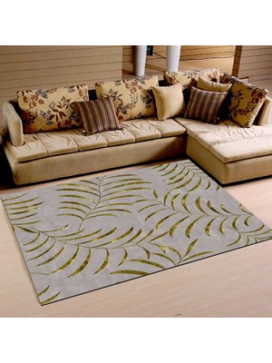 İnka Halı Antibakteriyel Yıkanabilir Kaymaz Dot Taban Dijital Baskı Salon Halısı MRC222