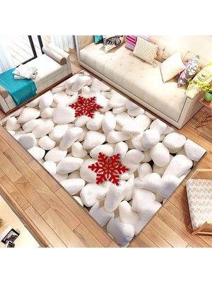 İnka Halı Antibakteriyel Yıkanabilir Kaymaz Dot Taban Dijital Baskı Salon Halısı MRC62