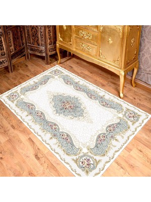 İnka Halı Antibakteriyel Yıkanabilir Kaymaz Dot Taban Dijital Baskı Salon Halısı MRC303