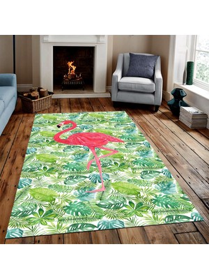 İnka Halı Antibakteriyel Yıkanabilir Kaymaz Dot Taban Dijital Baskı Salon Halısı MRC383