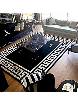 İnka Halı Antibakteriyel Yıkanabilir Kaymaz Dot Taban Dijital Baskı Salon Halısı MRC258