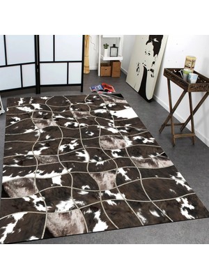 İnka Halı Antibakteriyel Yıkanabilir Kaymaz Dot Taban Dijital Baskı Salon Halısı MRC505