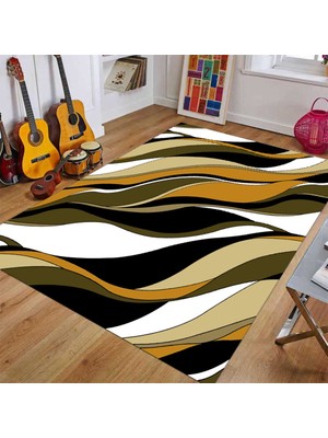 İnka Halı Antibakteriyel Yıkanabilir Kaymaz Dot Taban Dijital Baskı Salon Halısı MRC504