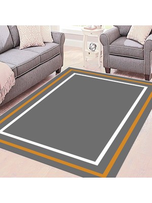 İnka Halı Antibakteriyel Yıkanabilir Kaymaz Dot Taban Dijital Baskı Salon Halısı MRC508