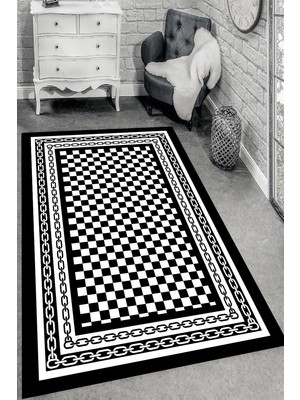 İnka Halı Antibakteriyel Yıkanabilir Kaymaz Dot Taban Dijital Baskı Salon Halısı MRC1550