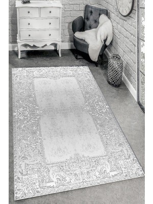 İnka Halı Antibakteriyel Yıkanabilir Kaymaz Dot Taban Dijital Baskı Salon Halısı MRC1502