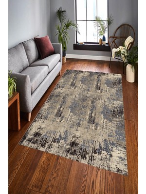 İnka Halı Antibakteriyel Yıkanabilir Kaymaz Dot Taban Dijital Baskı Salon Halısı MRC1587