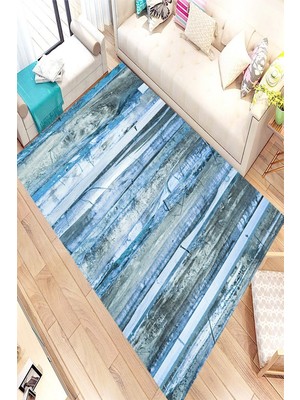 İnka Halı Antibakteriyel Yıkanabilir Kaymaz Dot Taban Dijital Baskı Salon Halısı MRC1559