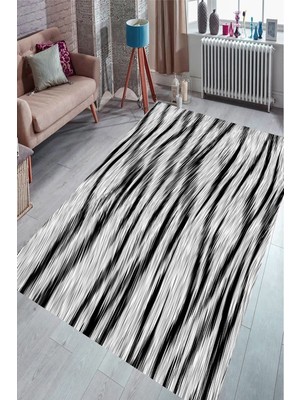 İnka Halı Antibakteriyel Yıkanabilir Kaymaz Dot Taban Dijital Baskı Salon Halısı MRC1762