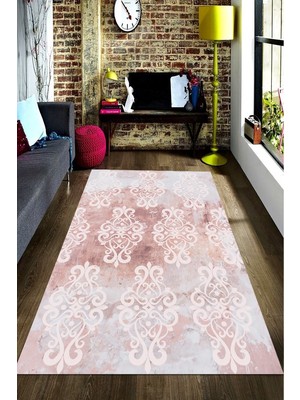 İnka Halı Antibakteriyel Yıkanabilir Kaymaz Dot Taban Dijital Baskı Salon Halısı MRC1475