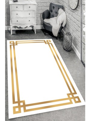 İnka Halı Antibakteriyel Yıkanabilir Kaymaz Dot Taban Dijital Baskı Salon Halısı MRC1516