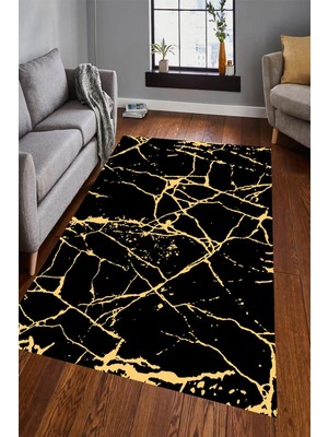 İnka Halı Antibakteriyel Yıkanabilir Kaymaz Dot Taban Dijital Baskı Salon Halısı MRC1536