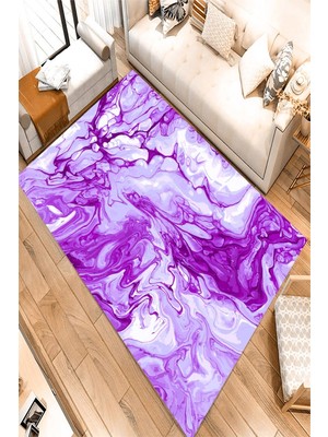 İnka Halı Antibakteriyel Yıkanabilir Kaymaz Dot Taban Dijital Baskı Salon Halısı MRC1613