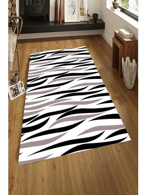 İnka Halı Antibakteriyel Yıkanabilir Kaymaz Dot Taban Dijital Baskı Salon Halısı MRC1617