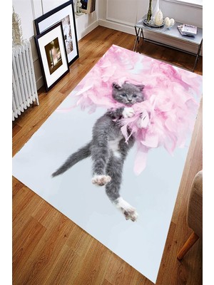 İnka Halı Antibakteriyel Yıkanabilir Kaymaz Dot Taban Dijital Baskı Salon Halısı MRC1662