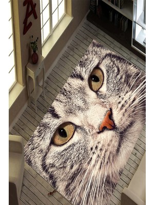 İnka Halı Antibakteriyel Yıkanabilir Kaymaz Dot Taban Dijital Baskı Salon Halısı MRC1671