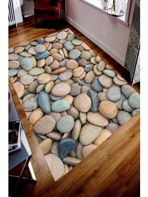 İnka Halı Antibakteriyel Yıkanabilir Kaymaz Dot Taban Dijital Baskı Salon Halısı MRC1763