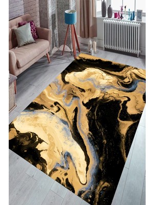 İnka Halı Antibakteriyel Yıkanabilir Kaymaz Dot Taban Dijital Baskı Salon Halısı MRC1756