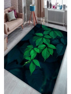 İnka Halı Antibakteriyel Yıkanabilir Kaymaz Dot Taban Dijital Baskı Salon Halısı MRC1768