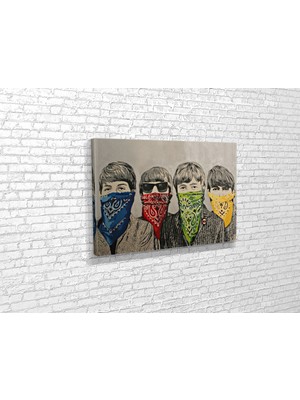 Tablo 360 Banksy Beatles- Bandidos Kanvas Tablo