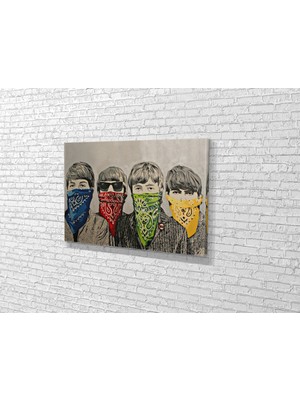 Tablo 360 Banksy Beatles- Bandidos Kanvas Tablo