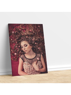 Deko Gonya Güçlü Saçlar Dikey Kanvas Tablo