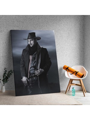 Deko Gonya Kovboy Temalı Kanvas Tablo