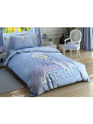 Taç Lisanslı Disney Frozen 2 Free Spirit Glow (Parlayan) Tek Kişilik Nevresim Takımı