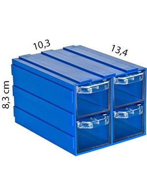 Rafçızade Çekmeceli Kutu 144 Plastik 4 Çekmeceli 103*134*83 mm