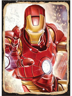 Tablomega Iron Man Hediyelik Ahşap Tablo