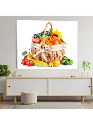 Deko Gonya Meyve Sepeti Kanvas Tablo