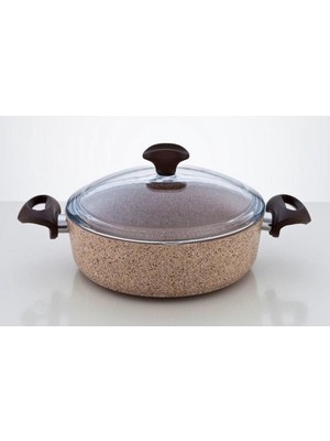 Falez Creamy Granitec 28 cm Kısa Granit Tencere