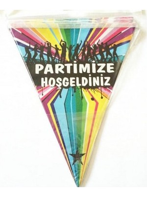 Sunman Partiniseç Partimize Hoşgeldiniz Renkli Flama