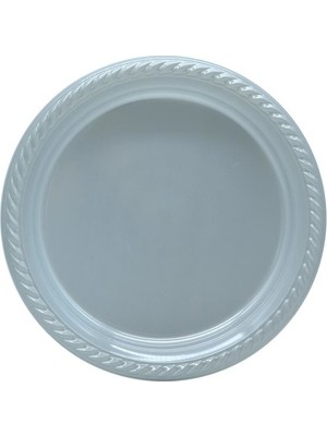 Cansüs 25LI Tek Kullanımlık Plastik Tabak Gümüş
