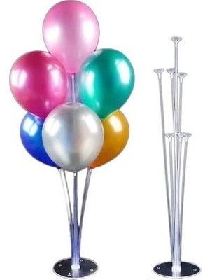 Balonevi 7 Çubuklu Balon Süsleme Standı Kolay Kurulum ile Renkli Etkinlikler için Tasarlandı