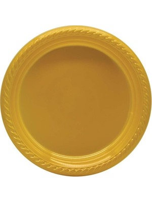 Sunman Cansüs 25LI Tek Kullanımlık Plastik Tabak Gold