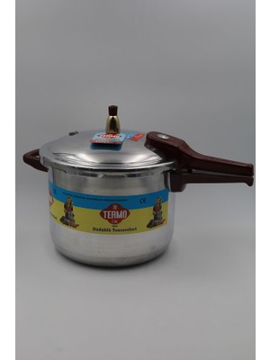 TERMO 8 Litre Kahverengi Alüminyum Düdüklü Tencere Tekli Hızlı Pişirme Özelliği