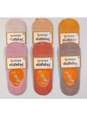 Dündar Kadın Çorap Babet 6'lı Dikişsiz Kaydırmaz Bantlı 6913