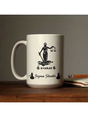 Manidar Hediye Isme Özel Avukat Tasarımlı Kupa