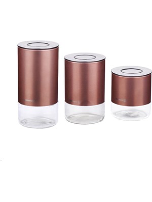 Korkmaz Stora Plus 3lü Rosegold Saklama Seti A5520-2