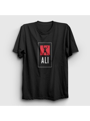 Presmono Unisex Siyah Victory Muhammed Ali T-Shirt