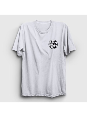 Presmono Unisex Beyaz Kanji Go Anime Dragon Ball T-Shirt