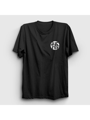 Presmono Unisex Siyah Kanji Go Anime Dragon Ball T-Shirt