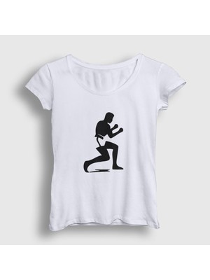 Presmono Kadın Beyaz Stance Muhammed Ali T-Shirt
