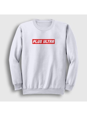 Presmono Unisex Beyaz Plus Ultra Anime Boku No Hero Academia Sweatshirt
