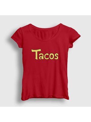 Presmono Kadın Kırmızı Tacos Anime Dragon Ball T-Shirt