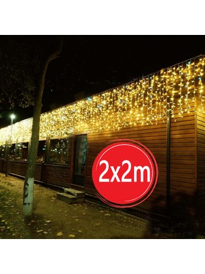 Sunlight 2x2M Sarkıt Perde Led Aydınlatma Dış Mekan G.Işığı Flash Modlu